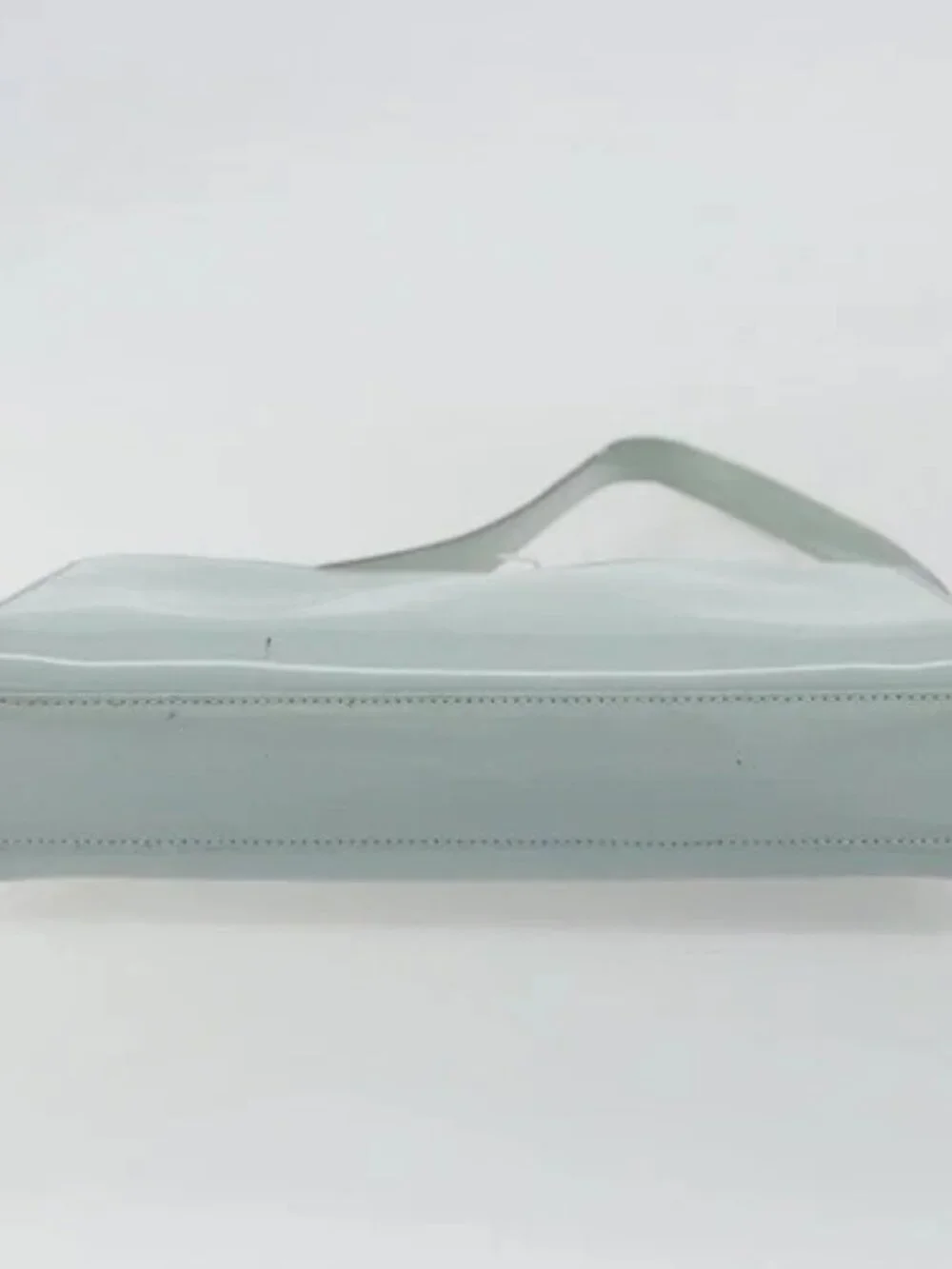 GUCCI Shoulder Bag Patent leather Light Blue Silver Auth ep14972